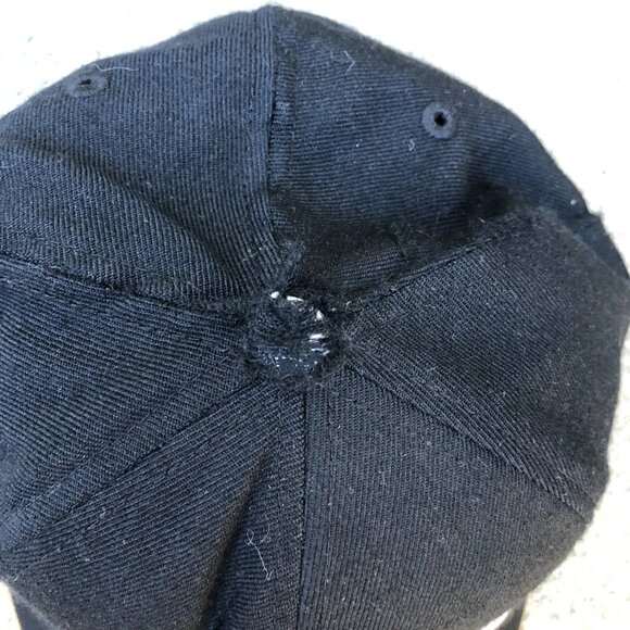 Vintage REEBOK New Orleans Saints Fitted Hat 7 5/8 Black NFL Retro Cap - Picture 10 of 10